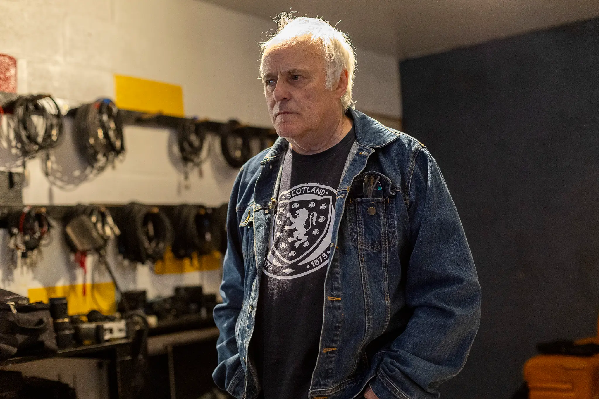 Ted Christopher at Captain Tom's studio, Aberdeen